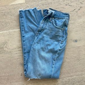 Madewell size 24, light wash, well worn